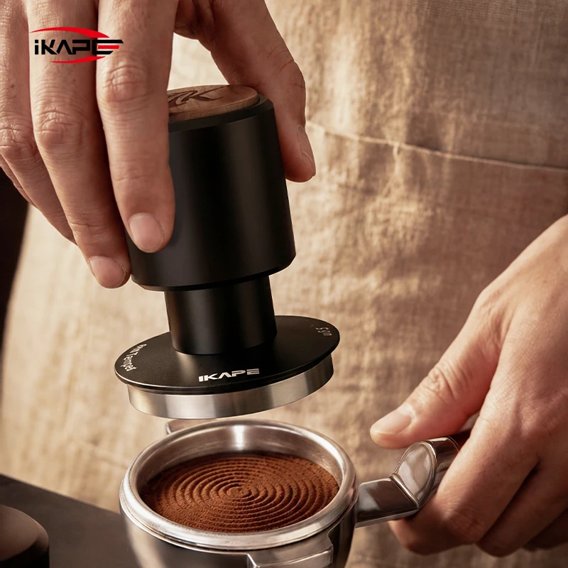 IKAPE Espresso Tamper,with Sound Feedback, Features 15lb/30lb Interchangeable Springs,Tamper with Triple-Spring System