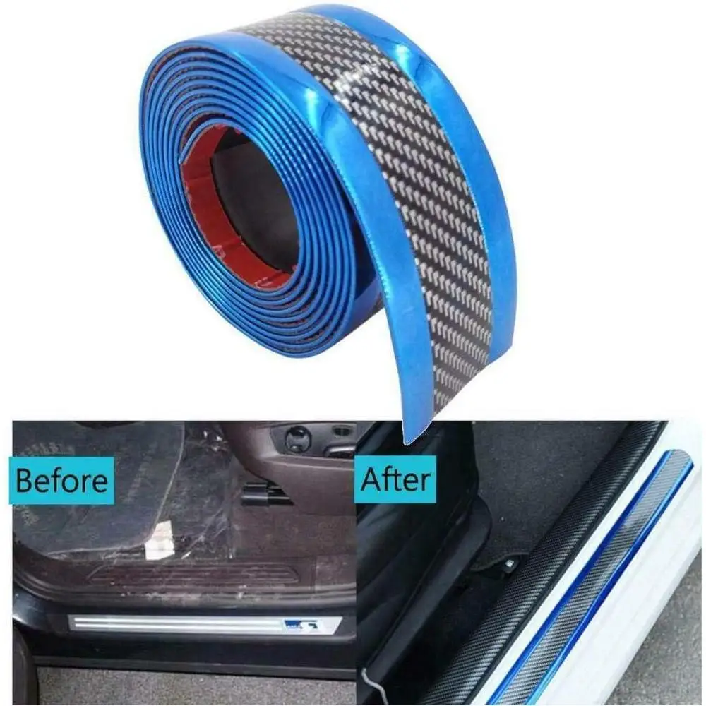 Carbon Fiber Car Door Sill Scuff Plate Protector for sedans, trucks, and SUVs