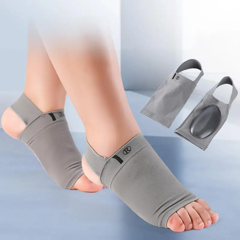 1 Paar Unisex Elastische Kompressionssocken für Plantarfasziitis mit Fußgewölbe- und Knöchelstützärmeln sowie Achillessehnen-Entlastungsärmeln