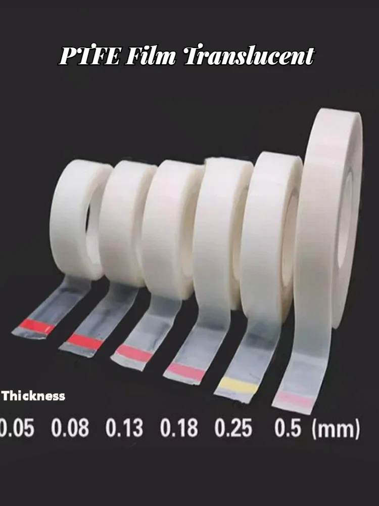 PTFE Film Translucent White  Polytetrafluoroethylene Sheet High Temperature Plate Plastics Thickness 0.05/0.08/0.13/0.18/0.25mm