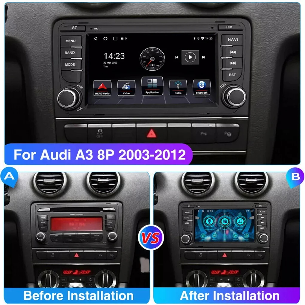 Sat Nav Compatible Android Auto Animated Display With Built-In Speakers ID3tag Android Radio RDS 2+64G