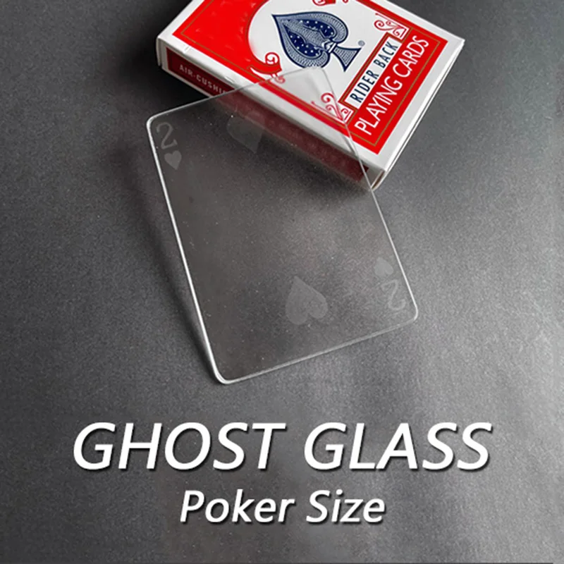 Ghost Glass (Poker Size) Magic Tricks Selected Card Appear On The Glass Magia Close Up Street Illusions Gimmicks Mentalism Props