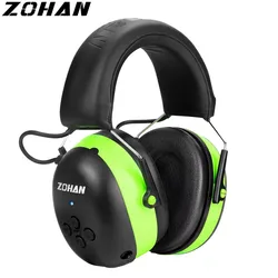 ZOHAN 청력 보호 Bluetooth 헤드폰 귀마개 5.0 헤드폰 안전 소음 감소 25dB NRR Protector for Mowing Music