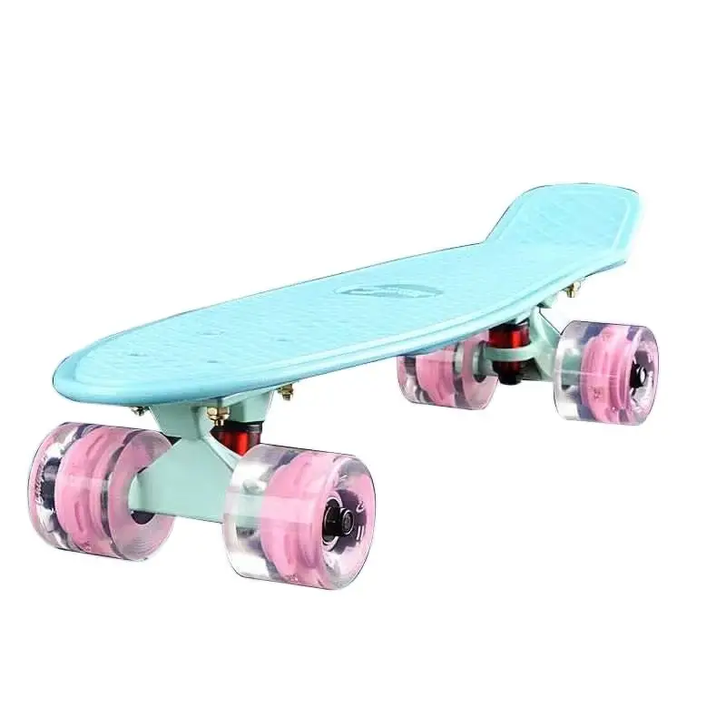 Penny Board Mini Cruiser, портативный скейтборд в стиле ретро для путешествий, полная готовая к поездке Рыбная доска, 22 дюйма