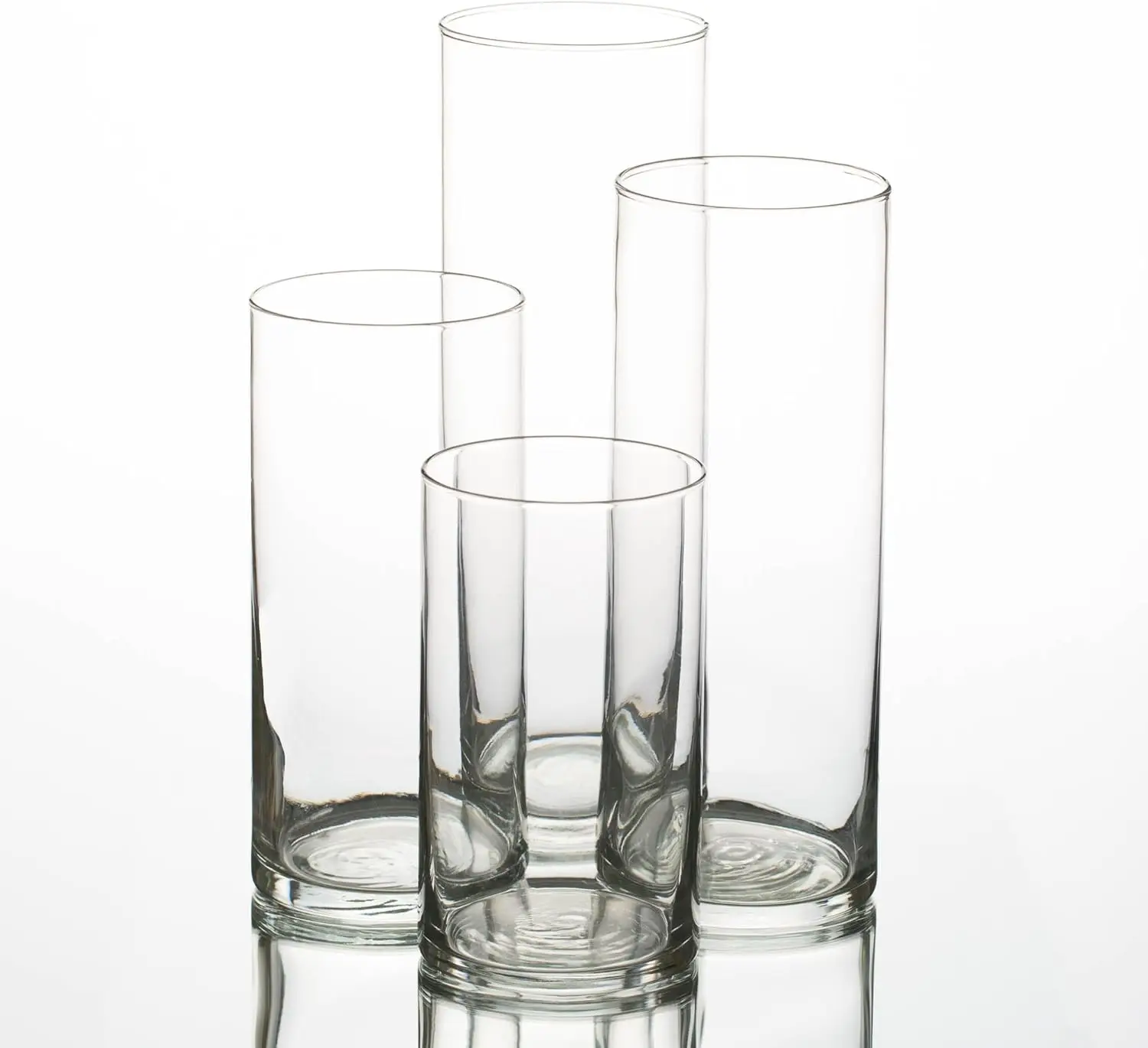 Set of 48 Glass Cylinder Vases and 48  Pillar Candles 3