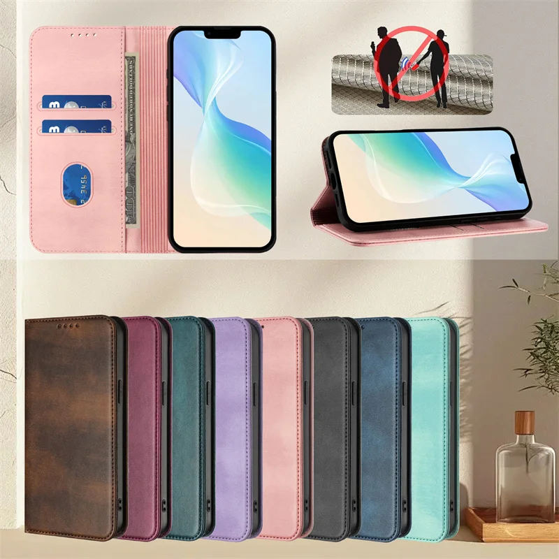 Redmi 13 磁気ケース Xiaomi Redmi 13 4G 5G レザーウォレットフリップアトラクションケース Xiaomi Redmi 13X 電話カバー Coque Etui