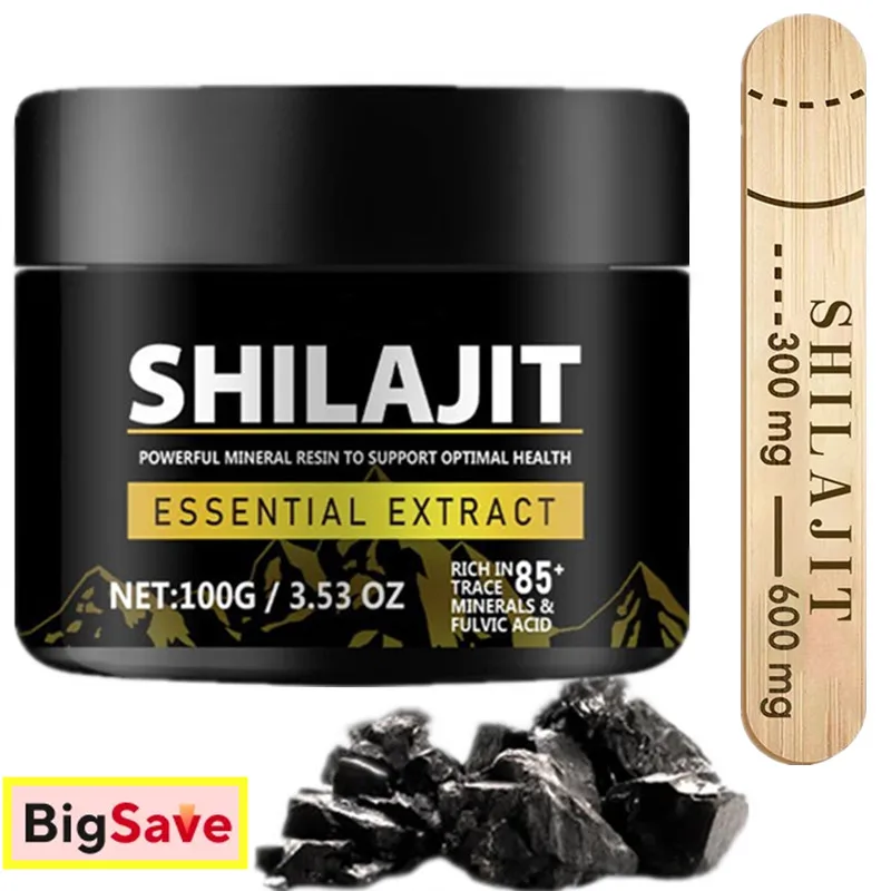 

1000mg Pure Shilajit Resin Mineral Supplements Himalaya Original with 85+ Trace Minerals & Fulvic Acid Maca for Beauty Health