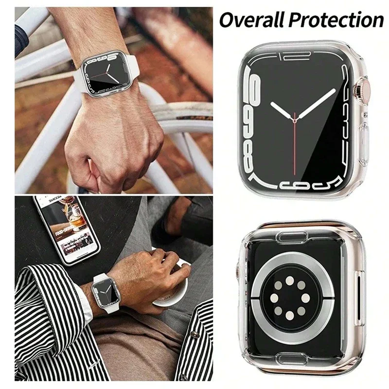 الفرقة + حالة ل سوار ساعة أبل 44 مللي متر 42 مللي متر 45 مللي متر 38 مللي متر 41 مللي متر 40 مللي متر سوار معدني Iwatch سلسلة 9 8 7 6 SE 5 4 3 غطاء حافظة من البولي يوريثان #6