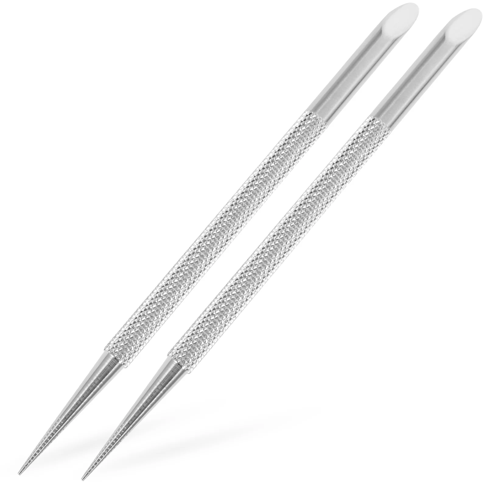 

2 Pcs Nail Peeling Pedicure Tools Cuticle Remover Scraper for Gel Polish Pusher Stainless Steel Travel