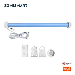 Zemismart Tuya Zigbee tenda elettrica motorizzata per tubo da 37mm Alexa Google Home controllo vocale motore tubolare automatico