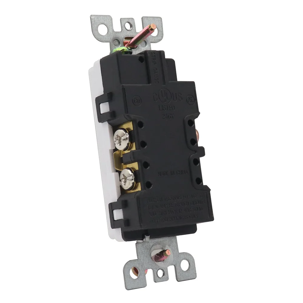 مقبس توصيل أمريكي أبيض 125 فولت 15 أمبير للمقطورات والمعسكر والمركبات الترفيهية