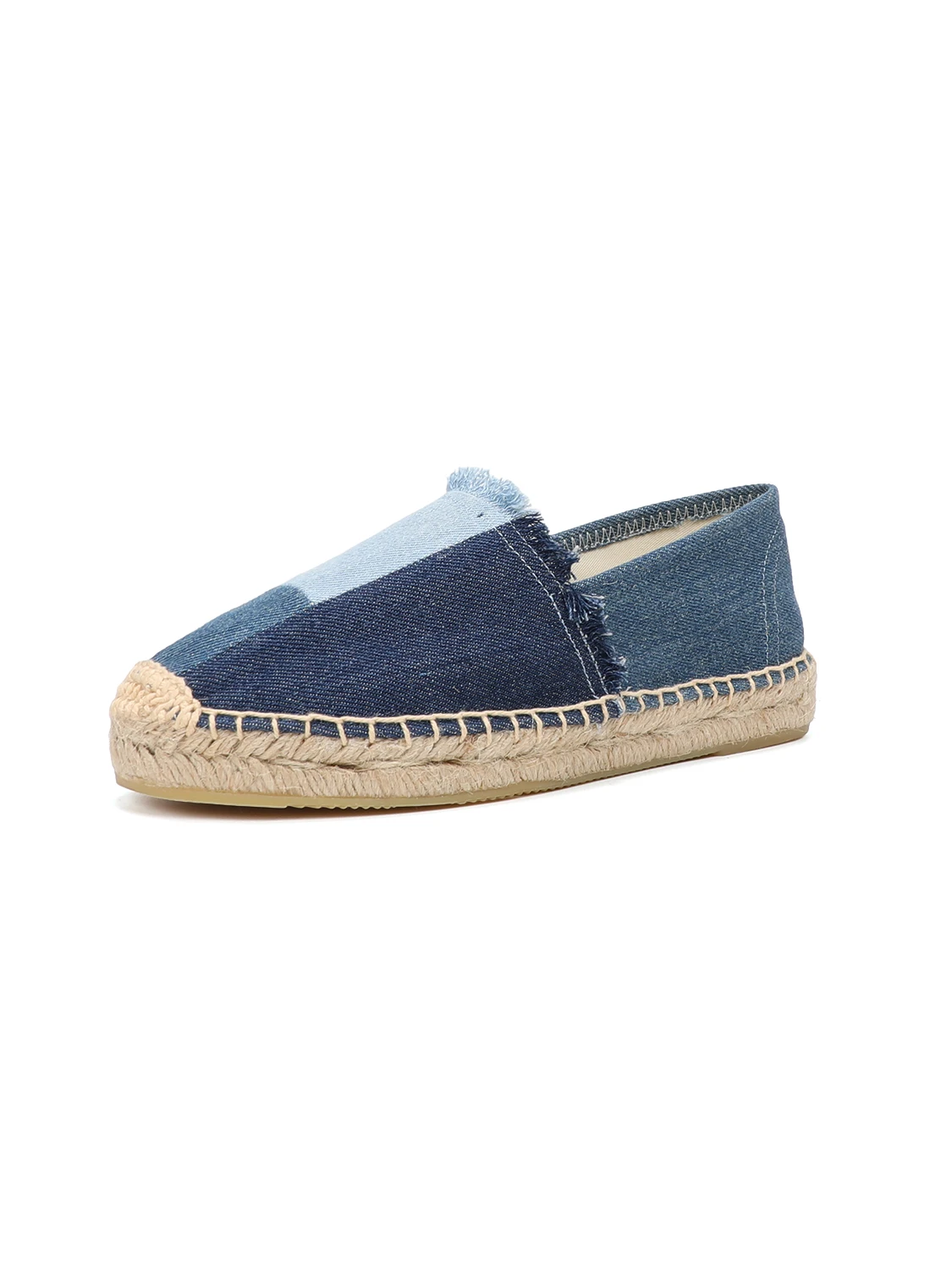 Espadrilles Women's Shoes Luxury Denim PATCHWORK  Flat Platform  Stylish and Trendy Footwear for Fashion-Forward Females