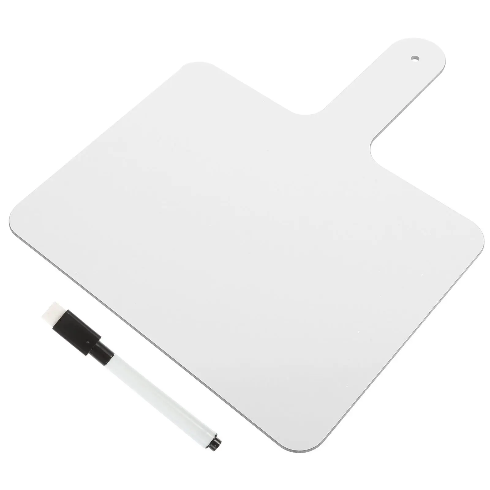 

1Set Handheld Whiteboard Double Sided Dry Erase Answer Paddle Classroom Teaching Game Scoreboard Reusable Writing Board