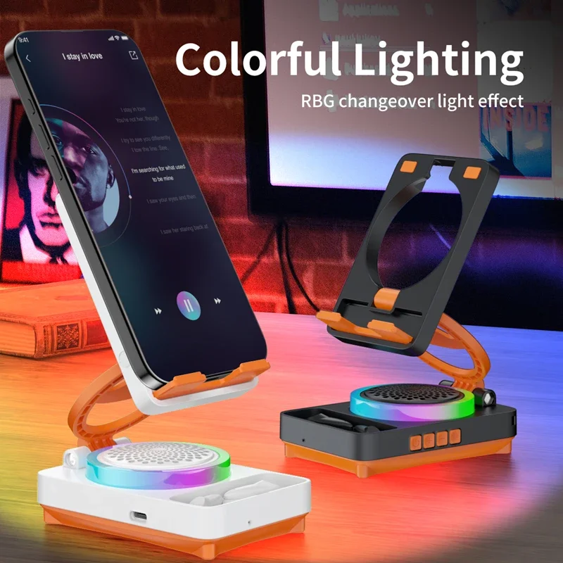 

Инновационная и компактная Bluetooth-колонка 3-в-1 с подставкой для телефона, подсветкой и складной конструкцией. НОВИНКА 2026 года.