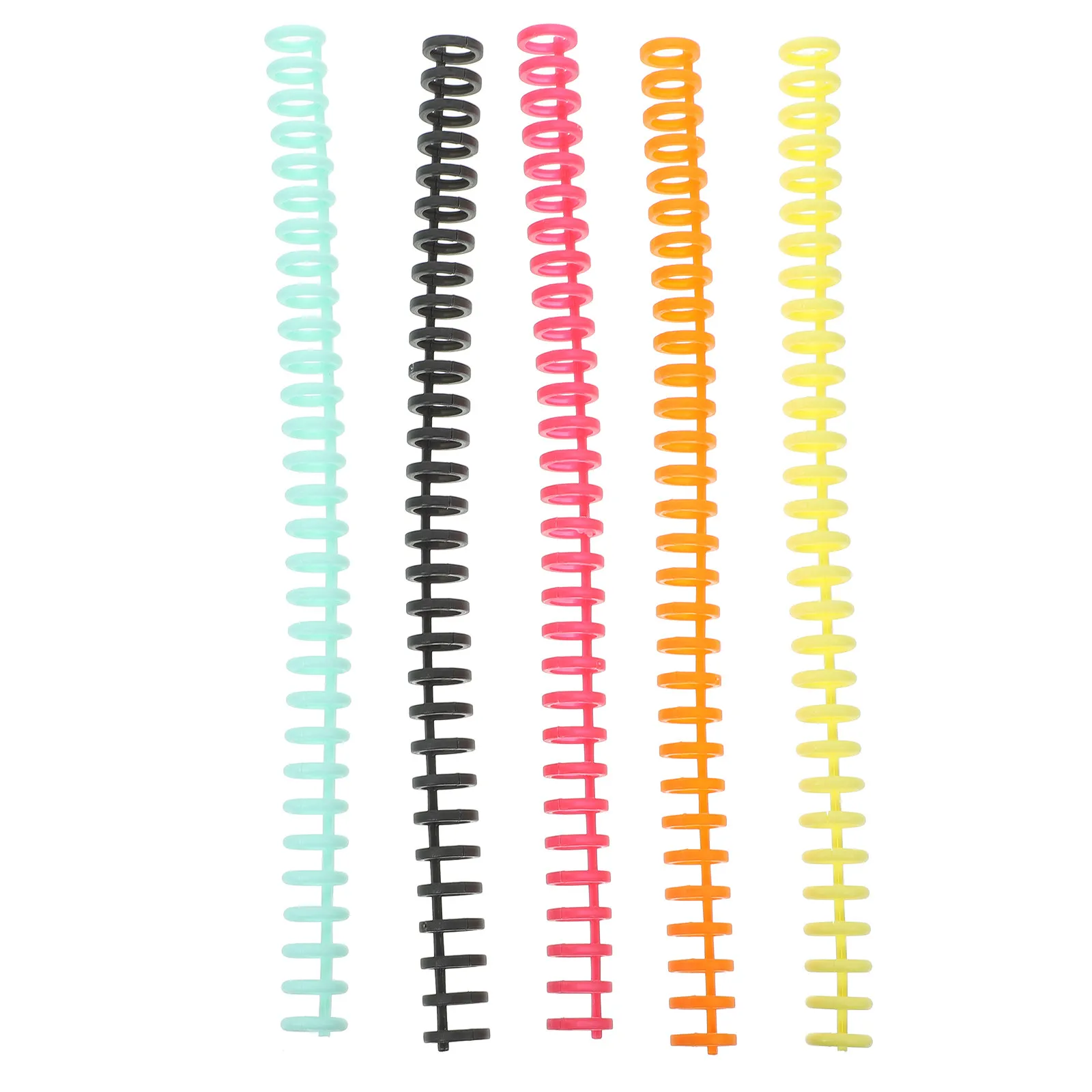 11Pcs Coil Bindings Loose Leaf Hinges Spiral Notebook Coils Manual Open Close Plastic Book Binders Creative Stationeries Office