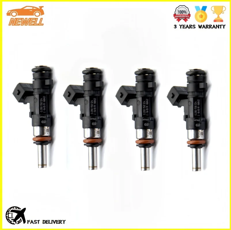 

4 шт. 0280158124 Топливная форсунка для FERRARI 599 GTB GTO Fit Abarth 500 595 695 SA F430 4,3 л 6,0 л