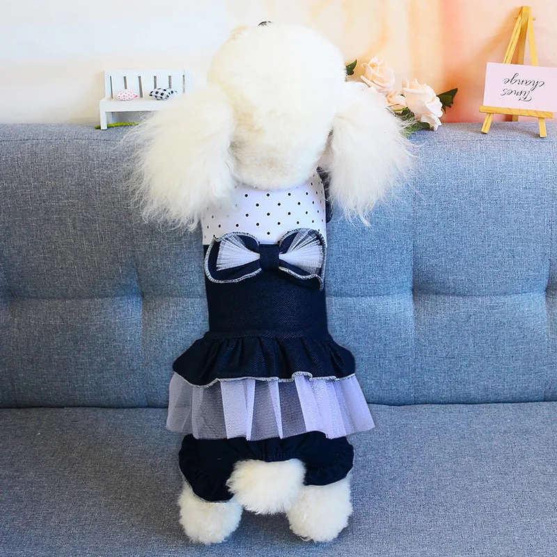 Dog Jumpsuit Skirt Yorkie Chihuahua Maltese Poodle Bichon Puppy Fashion Costume Small Dog Clothes Pants Dress Pet Outfit Tutu