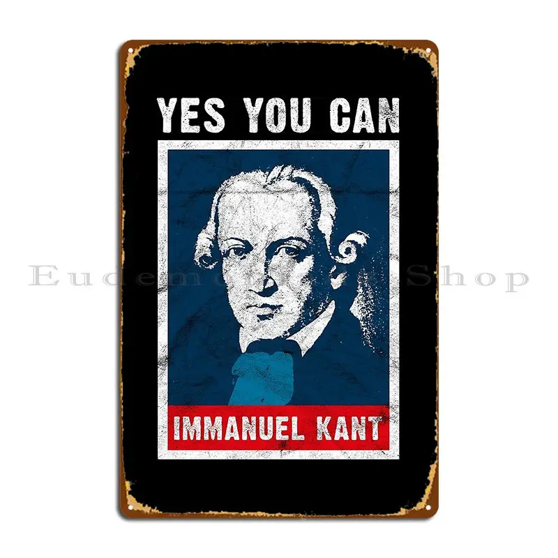 Immanuel Kant Vintage Philosophy Nihilism Design Nietzsche Metal Sign Print Cinema Garage Garage Party Tin Sign Poster