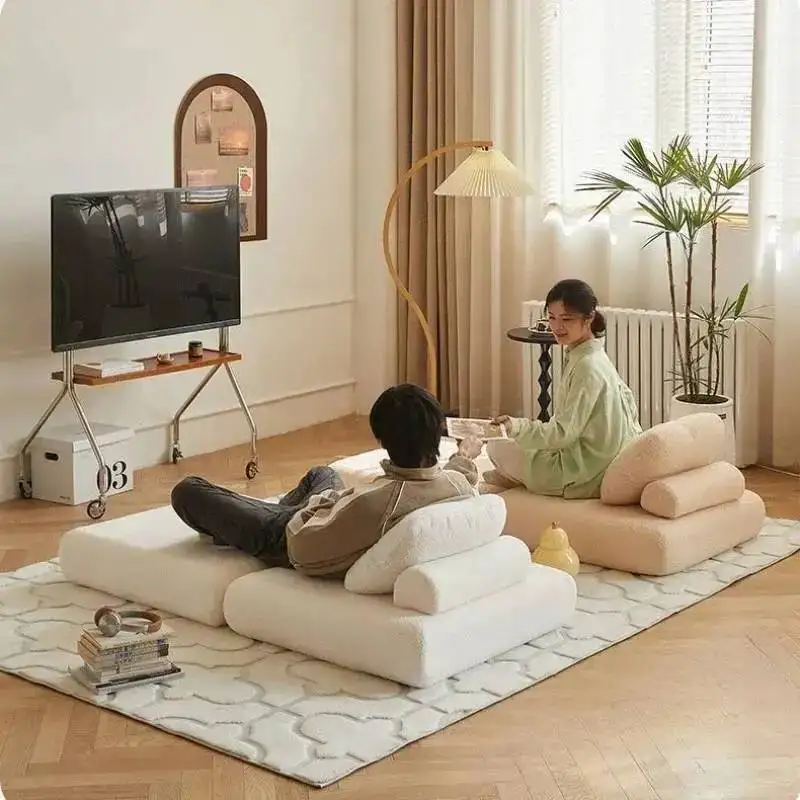 Comfortable Room Sofa Morden Folding Sofa Bed Fabric 1-person Tatami Living Chair Disassemble and Wash Living Room Furniture