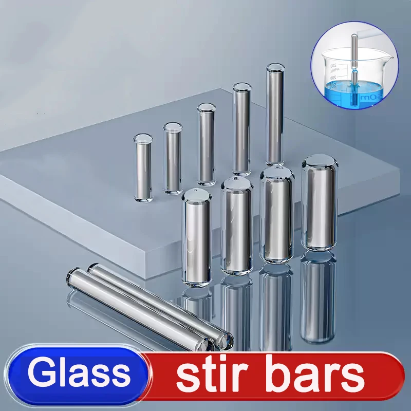 Laboratory Glass Magnetic Stirrer Stir Bars Mixer Stirring Spin Bar Cylinder Shaped High Temperature Resistance 400℃ ,1Piece