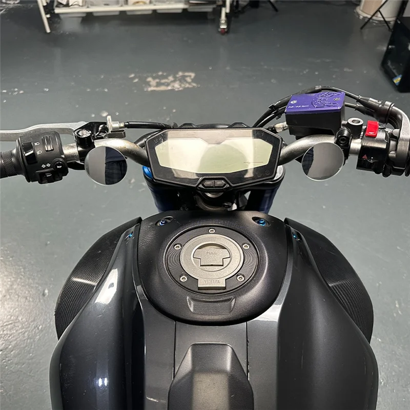 Mini rétroviseur sans bords pour moto, pour MT-07 MT-09 Tracer XSR700 XSR900, miroir rond grand Angle modifié