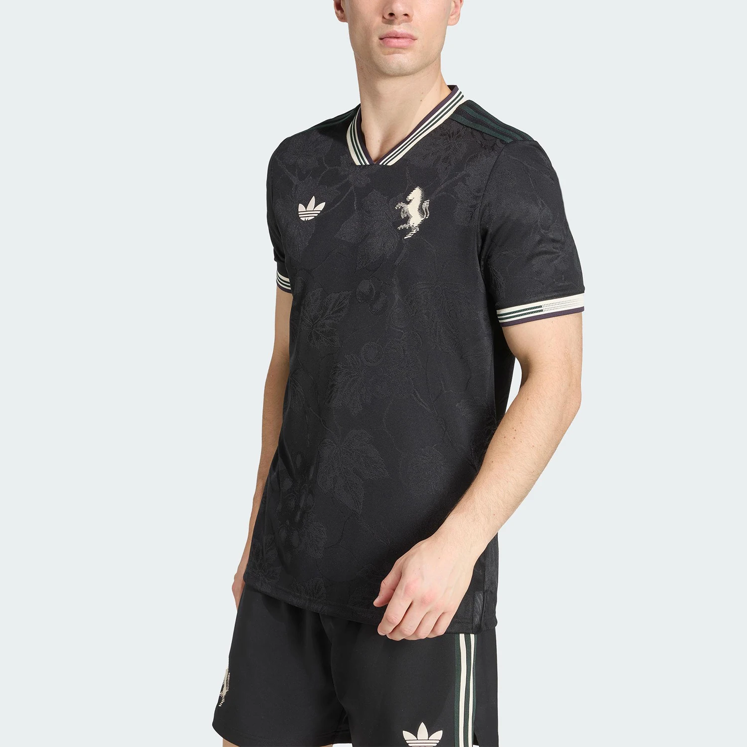 

Оригинальный мужской пуловер Adidas Clover с V-образным вырезом, дышащий, футбольный, с короткими рукавами, KC3487