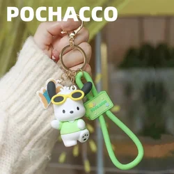 ホットsanrio pochaccoおもちゃミニアニメアクションフィギュアキーリングペンダントデコレーションコレクションキーチェーンモデル人形子供の誕生日プレゼント