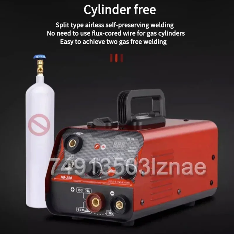 NB-250 Gasless Welding Machine Digital Display 3-In-1 Welder Airless Arc Tig Mig Welder Household Electric Welding Device 220V