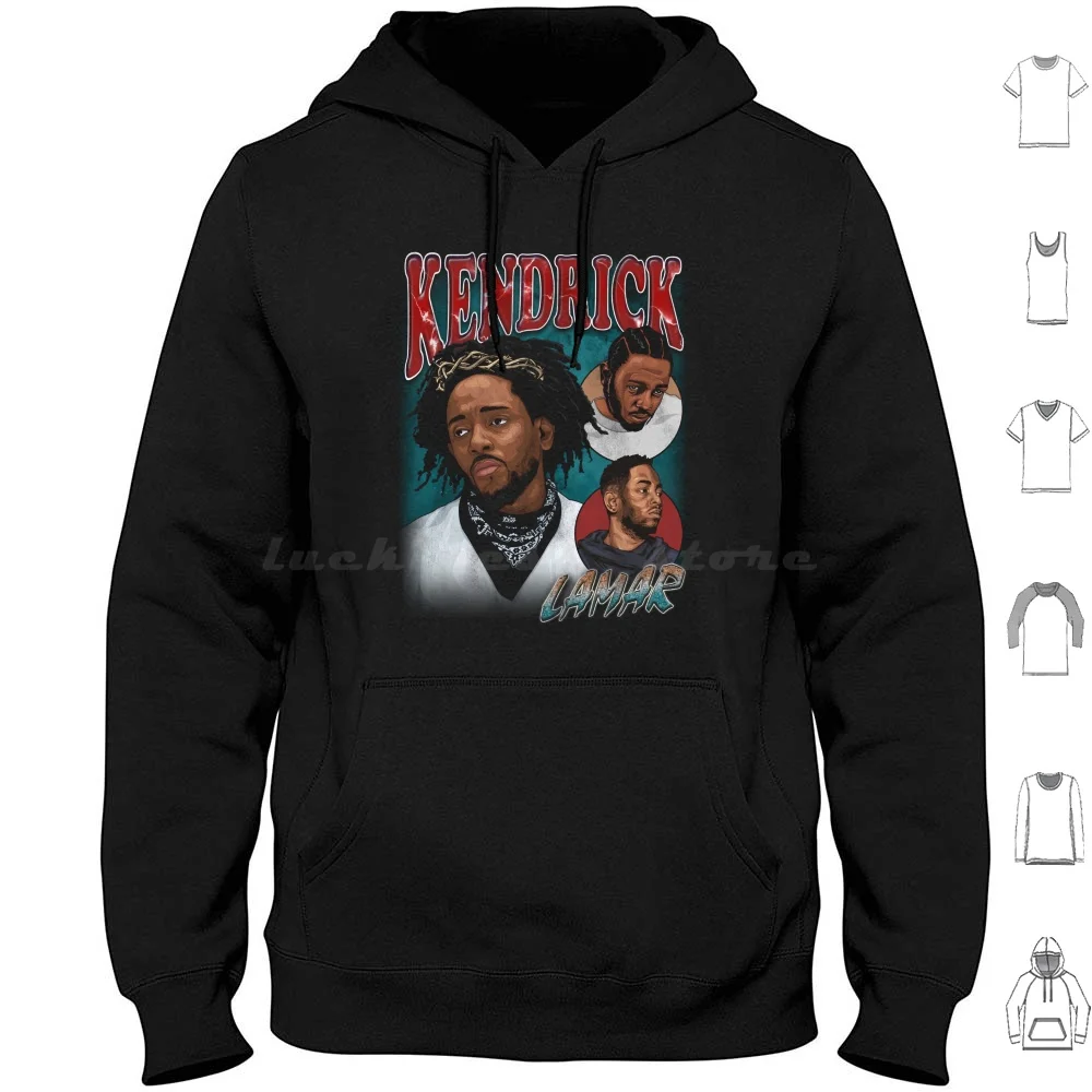 Kendrick Lamar Vintage 90s Bootleg Design Hoodies Long Sleeve Kendrick Lamar Kendrick Rap Lamar Music Damn Hip Hop