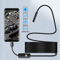 Android Endoscope 5.5mm 7mm Borescope Inspection Snake Camera Waterproof with 6 LED Lights Compatible with Android Phone PC