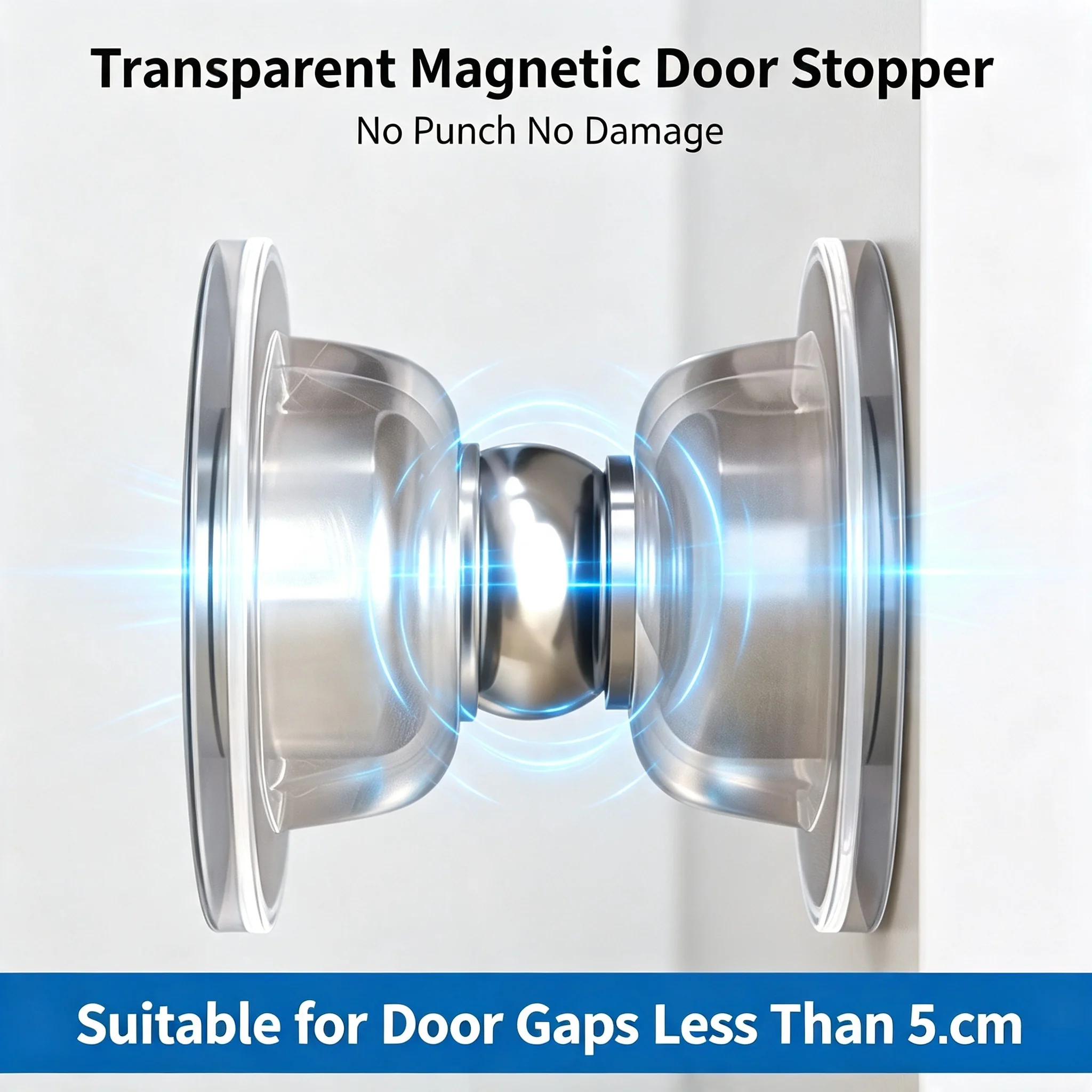 Short-Sized Silicone Anti-Collision Door Stop, Drill-Free Wall/Floor Door Holder, Stable Door Fixer for Bathroom Toilet Househo