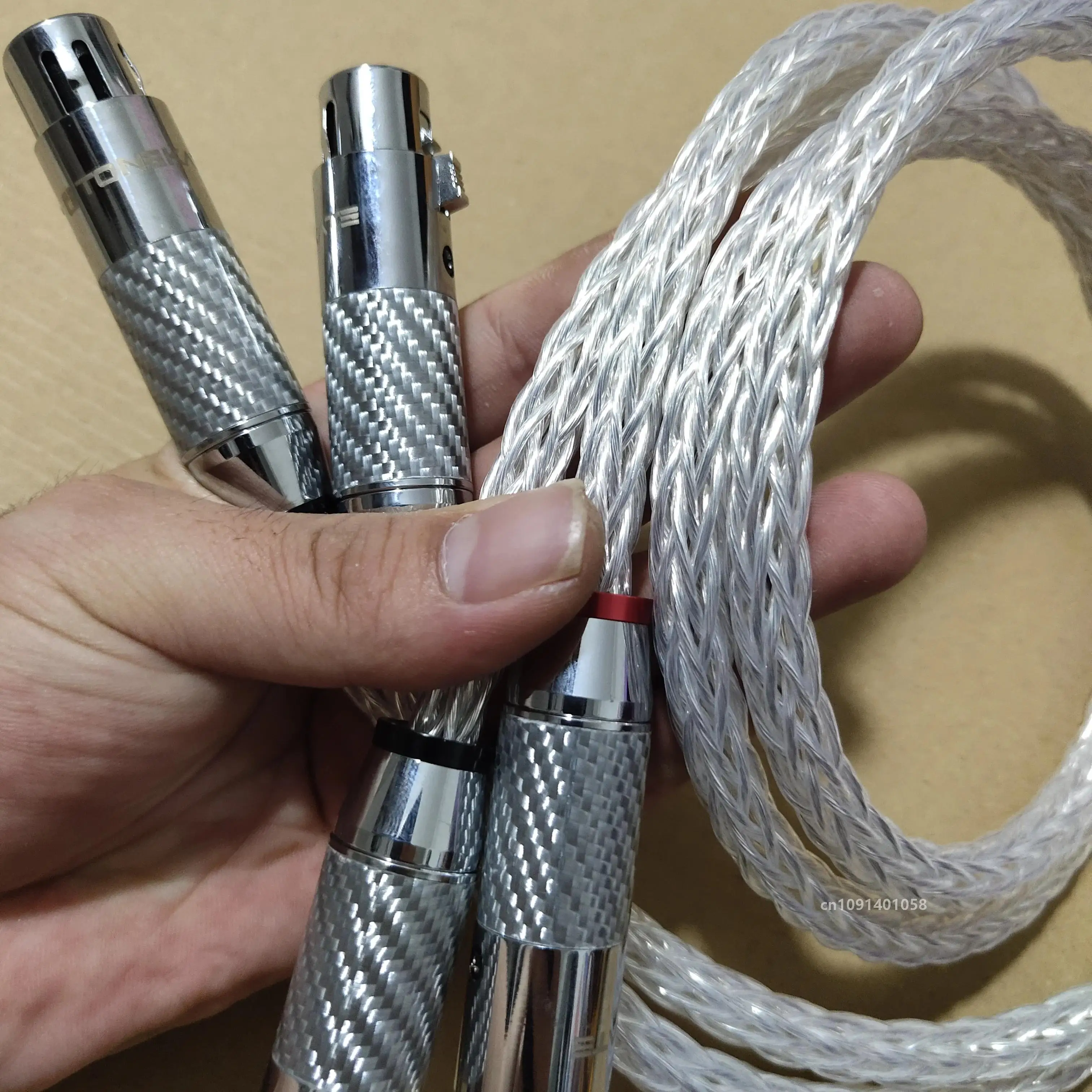 Envío gratis 1 par de cable de Audio XLR chapado en plata de alta gama 8AG OCC cable de equilibrio Hi-Fi línea de actualización de micrófono macho a hembra