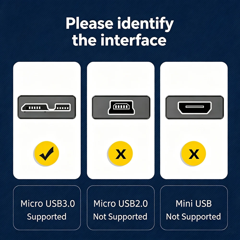 QGeeM USB3.0 Micro B Cable For External Hard Drive Disk HDD SSD MacBook Samsung Laptops Data Cord Type C Micro Cables 5Gbps 3A