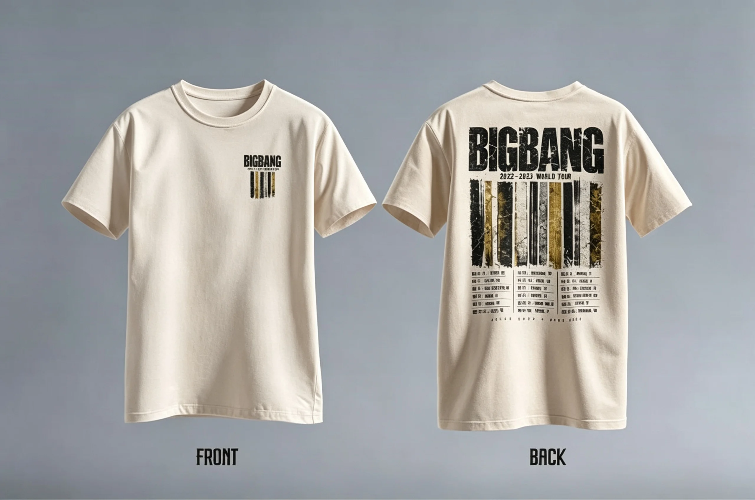 Bigbang 20. Jubiläums-Merch-T-Shirt 2025-2027 Welttournee Vorder- und Rückseitengrafikdruck Kpop Unisex Kurzarm-T-Shirt für Fans – Detail 11