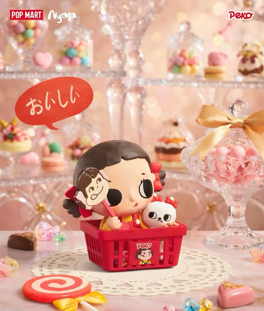 

POP MART Nyota Peko Аниме-фигурка - Коллекционная серия Mystery Box: Милая кукла-сюрприз для украшения рабочего стола