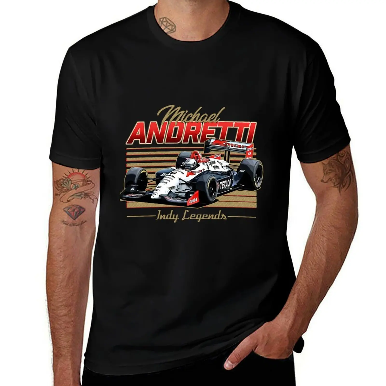 

Michael Andretti Indy Legends 90s retro style T-Shirt cotton t shirts high quality T-Shirt