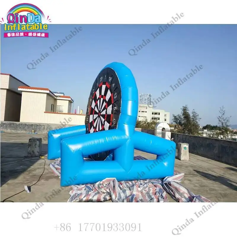 

0,55 мм ПВХ 4 м двухсторонний диск для дартса с липким футбольным надувным футбольным дартсом для настольных игр синего цвета