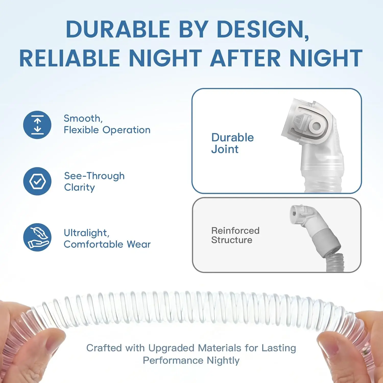3-teiliges Ersatzrohr für die Airfit N20 CPAP-Maske, kompatibel mit Airtouch N20, CPAP-Zubehör – Detail 4