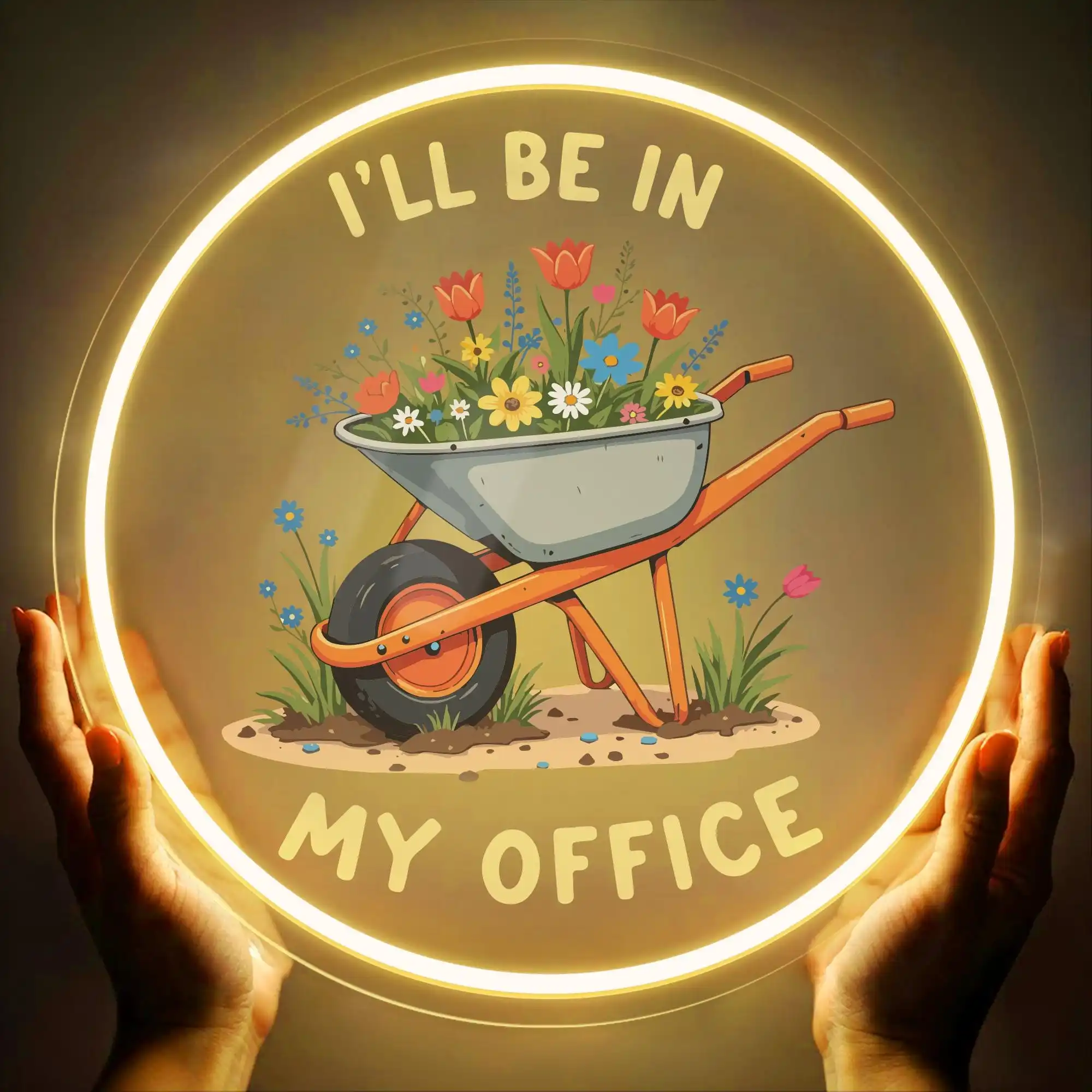 

Gardening Neon Sign I'll Be in My Office Gardener Gifts Wall Art Decor Flower Sign Garden Home Decor Farmhouse Wall Sign