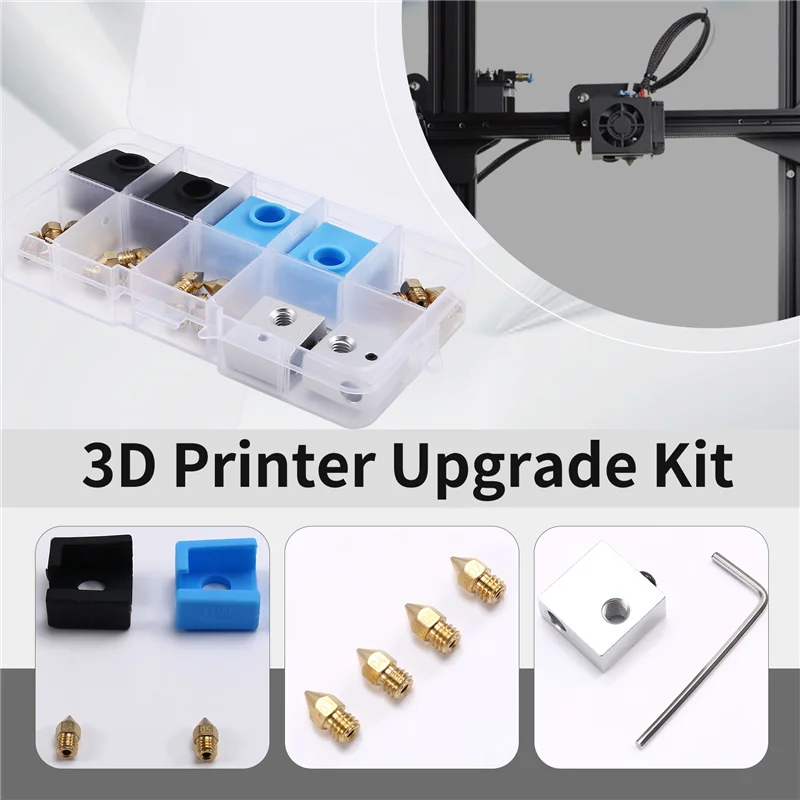 AC57-3D Printer Upgrade Kit Nozzles, Heating Block, Silicone Sleeve Complete Accessories Set
