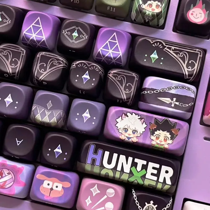 Anime Hunter Theme Keycaps 142 Keys PBT Sublimation Cherry/MOA Profile Keycaps Customized Mechanical Keyboard Accessories Gift