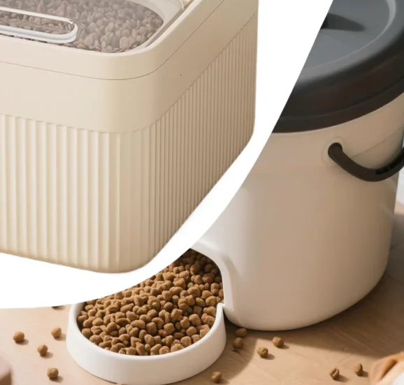 Pet Food Storage 10l Animal Food Storage Containers Feeding Station Pet Supplies for Rice Flour Grain Beans Treat Bird Cereal