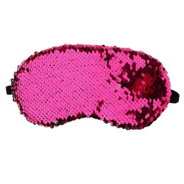Mermaid Sleeping Eye Mask with Reversible Glitter Adjustable Elastic Strap Blackout Shade Cover for Travel Airplane Office