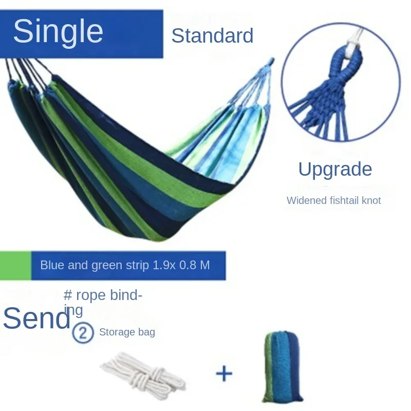 Resistant Canvas Hammock, Curved Stick, Duckbill Hammock, Dormitory Swing Hammock, Double Thickened Hammock Outdoor Rollover