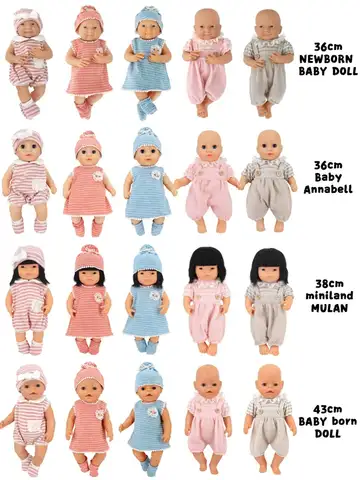 Baby Born Doll Clothes For 13-18 Inch Newborn Doll Cute 43cm Newborn Doll Accessories Festival Birthday Gift