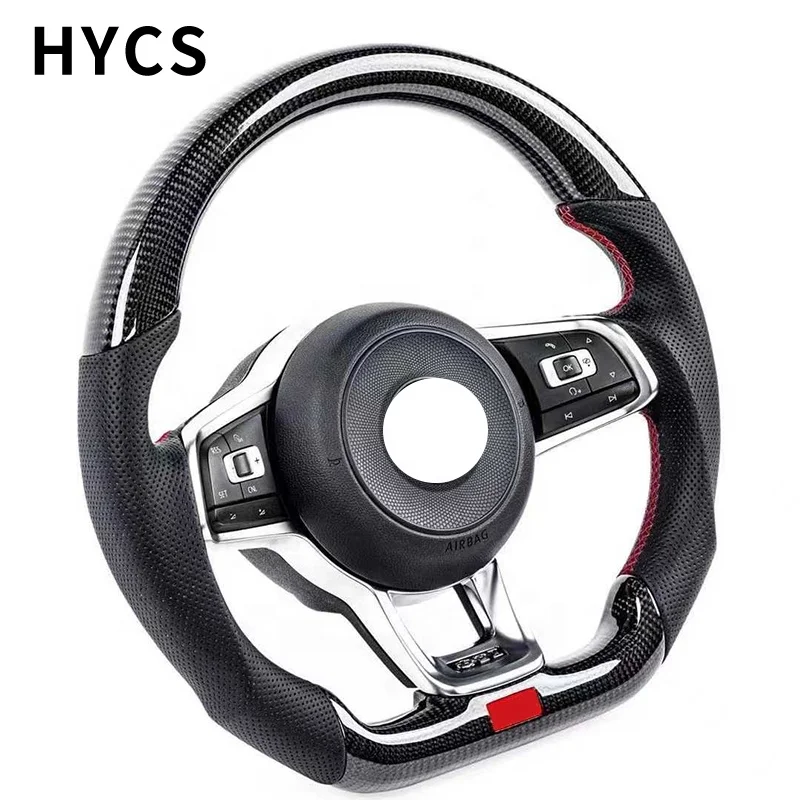 Car Accessories Carbon Fiber Sports Steering Wheel Interior for Volkswagen Golf7 8 Golf GTI Golf R SCIROCCO JETTA PASSAT Golf 6