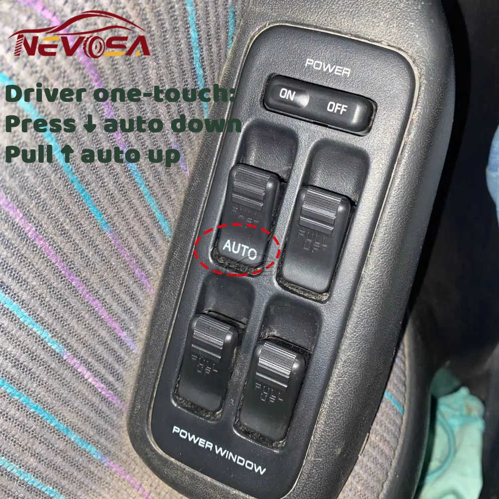 For Mazda 323 F IV BG 1987-1994 1995 Electric Power Window Control Switch Glass Button BS0666350A BS0666350B Front Left Driver