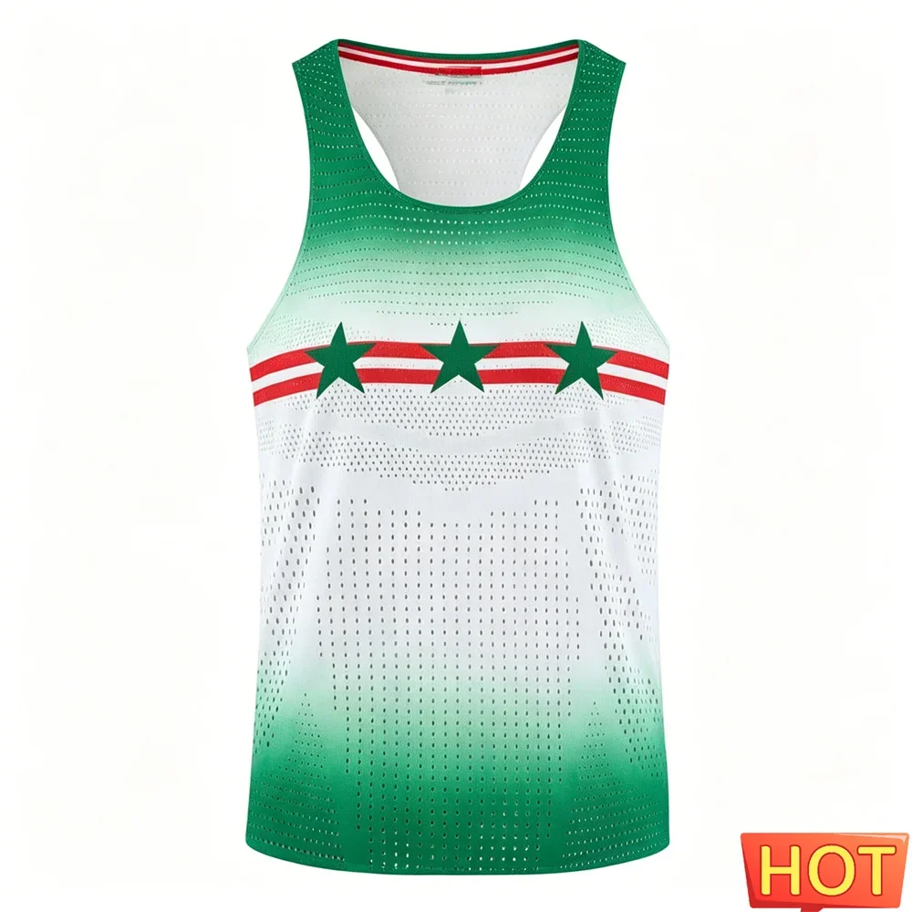 New Men's Running Vest Quick-dry Marathon Sport Tank Top Men Women Vest Men's T-shirts Tank Tops Running Sleeveless T-shirt Tops