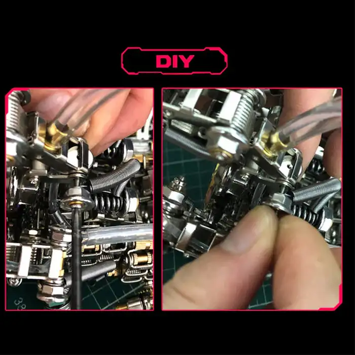 1000+PCS DIY 3D Metal Mechanical Dragon Claw Light Assembly Model Kit DIY mechanical hand-made splicing model model lover gift