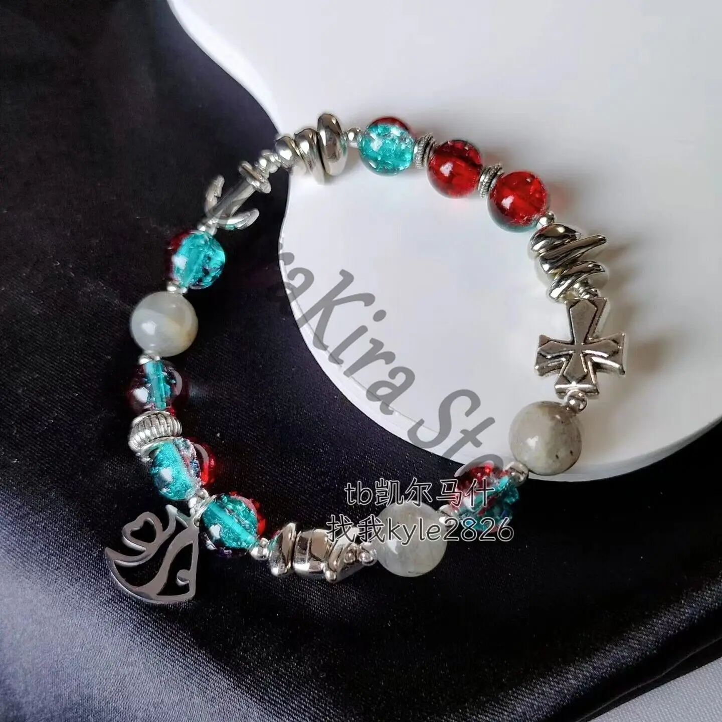 فرسان سكادي سلسلة اليد سوار التصميم الأصلي الحجر الطبيعي Moonstone سلسلة مرنة الملونة الصقيل الإسورة الإكسسوارات الهدايا